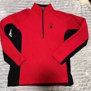Mens L Spyder Red and Black pullover jacket